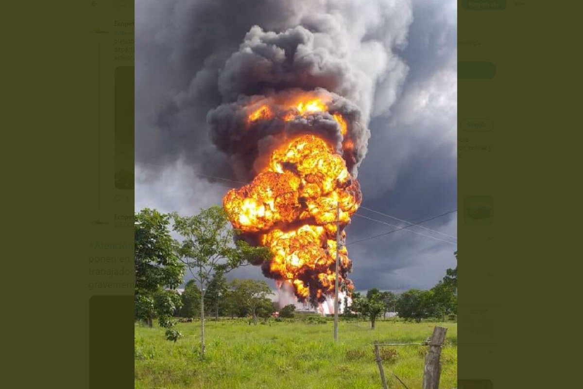 Atacan con explosivos una plataforma petrolera en el este de Colombia (video)