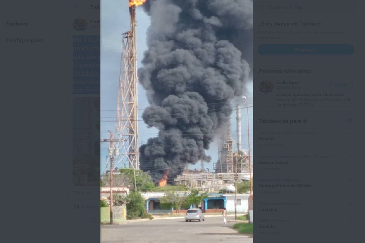 Noticiero Digital – Reportan incendio en refinería Cardón: “Son frecuentes y representan un grave peligro”